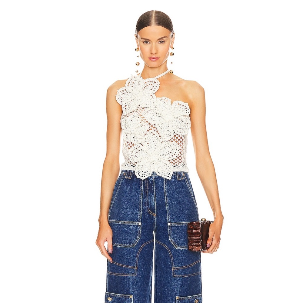 floral crochet halter